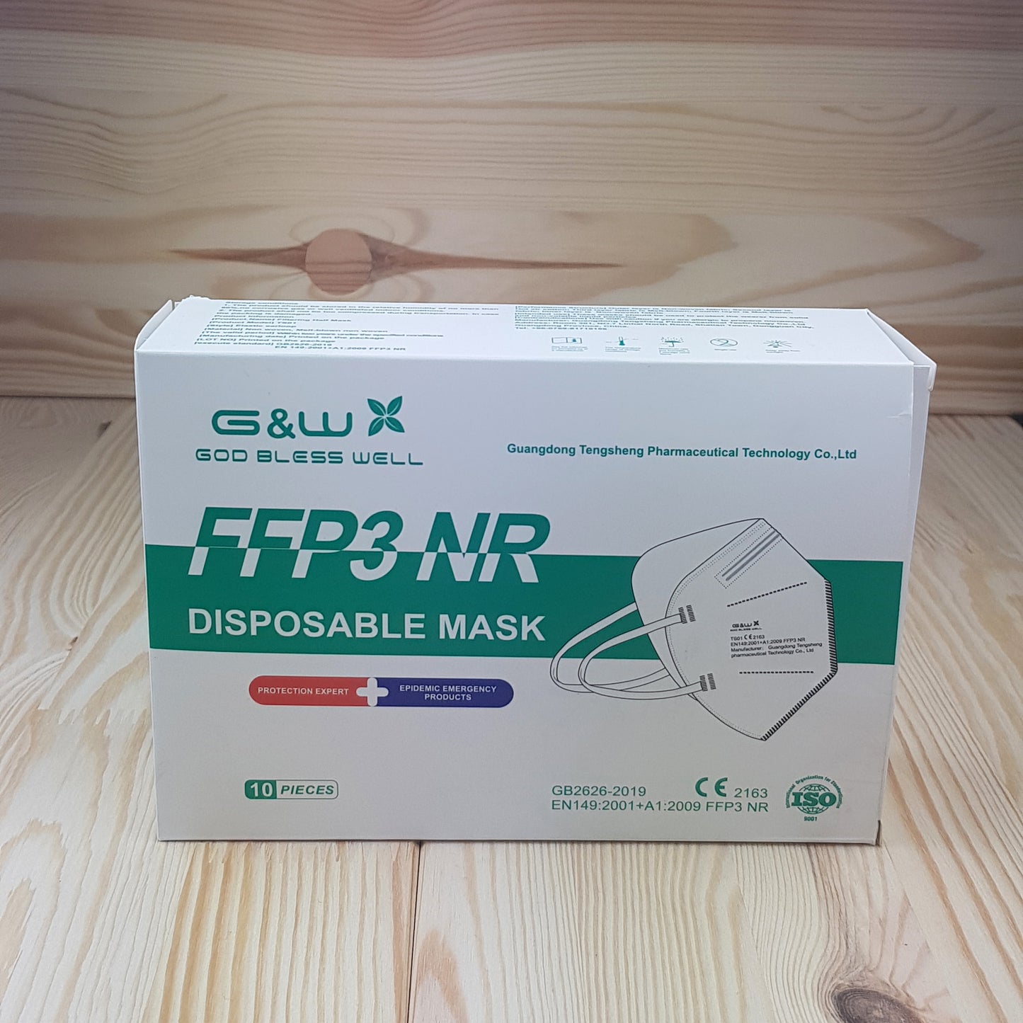 10x FFP3 Maske - Einweg-Staubschutzmaske - einzeln verpackt - Zertifiziert nach EN 149:2001+A1:2009